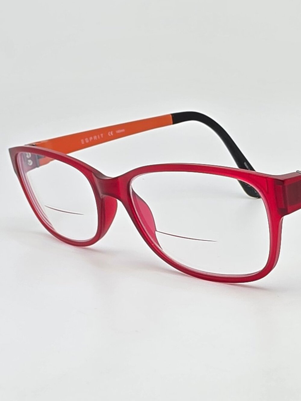 Esprit ET17445 Col 531 Crystal Matte Red Orange UltraLight Eyeglasses Frame 52mm